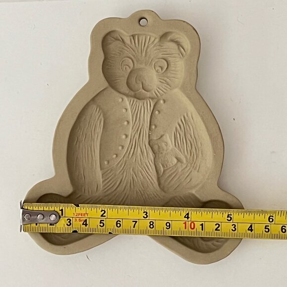 Vintage Brown Bag Stoneware Cookie Mold Collection: Teddy Bear, Circa 1984 - Picture 11 of 11